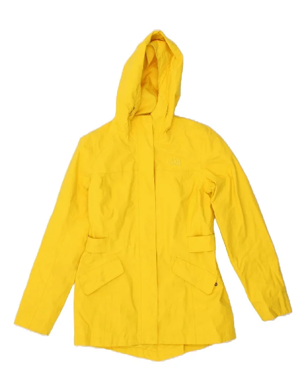 Women's Anorak CoatsTHE NORTH FACE Womens Hooded Rain Jacket UK 10 Small Yellow Nylon