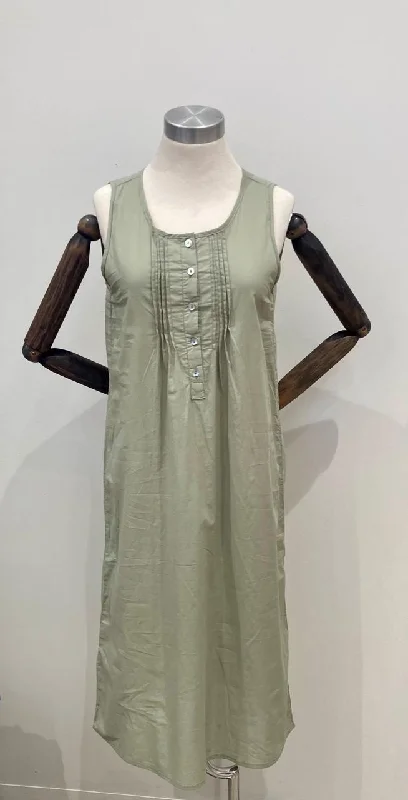 women's pajamas with button-flyCotton Pintuck Nighty Sage