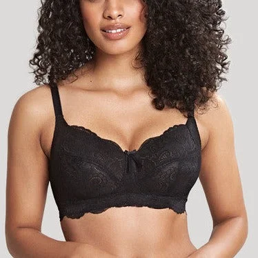 lace appliqué braPANACHE ANDORRA NON-WIRE BRA BLACK