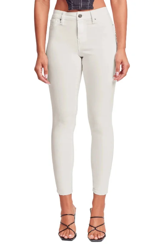 Women's Jodhpurs with Square CollarHyperstretch Skinny Jean In Vanilla Cream