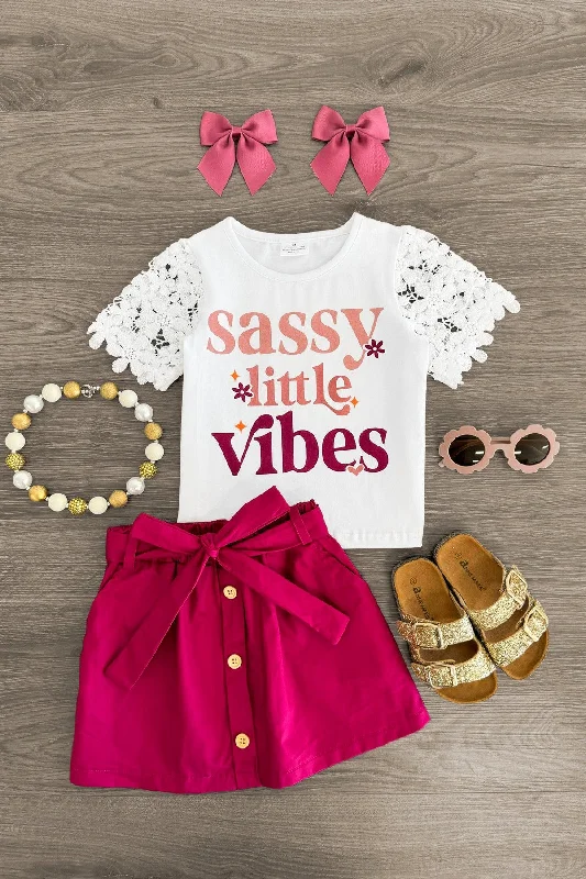 Women's Wrap Skirts"Sassy Little Vibes" Skirt Set