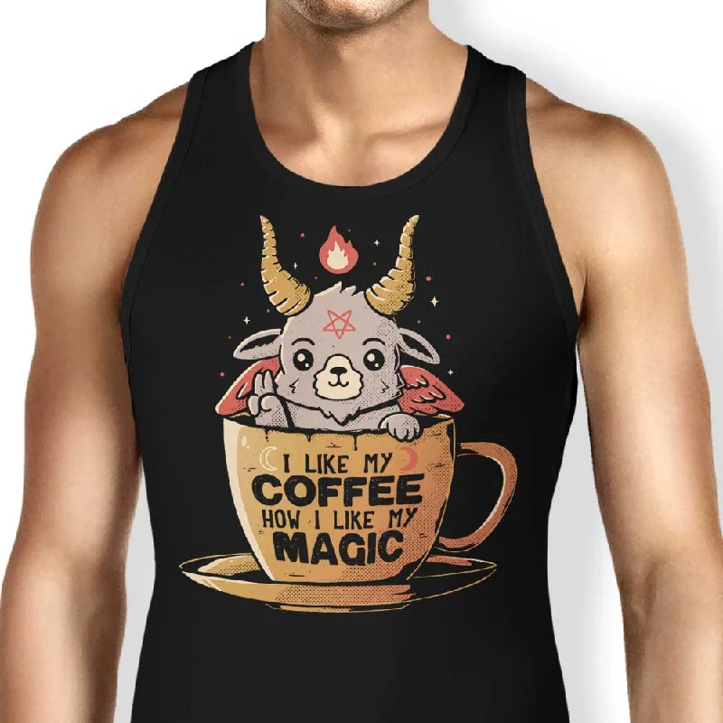 Women's Blouse with High CollarBlack Coffee - Tank Top