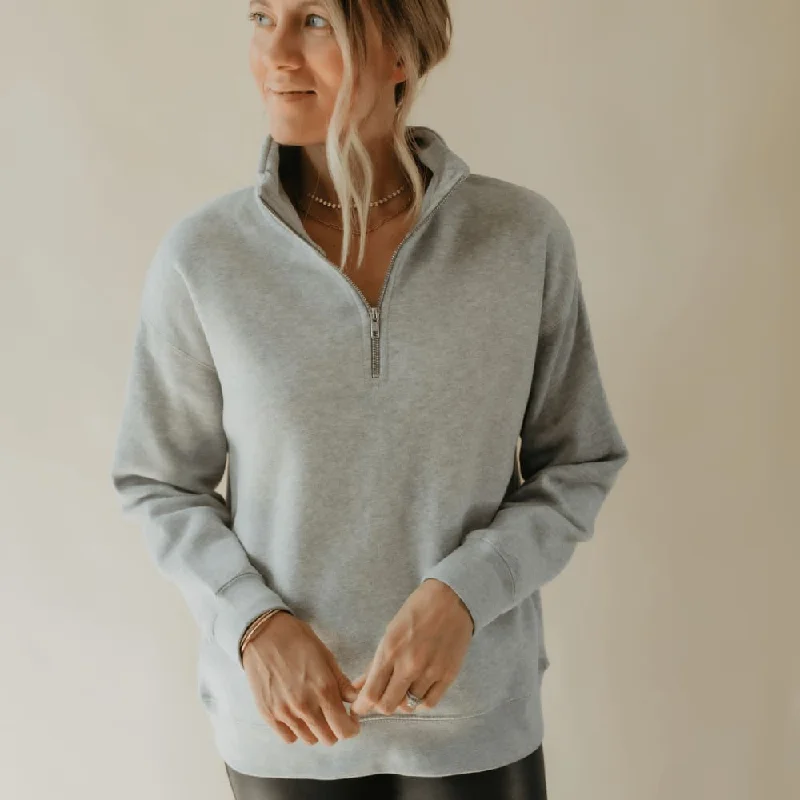 Women's Hooded Sweatshirts with Silk LiningFleece Quarter Zip Pullover