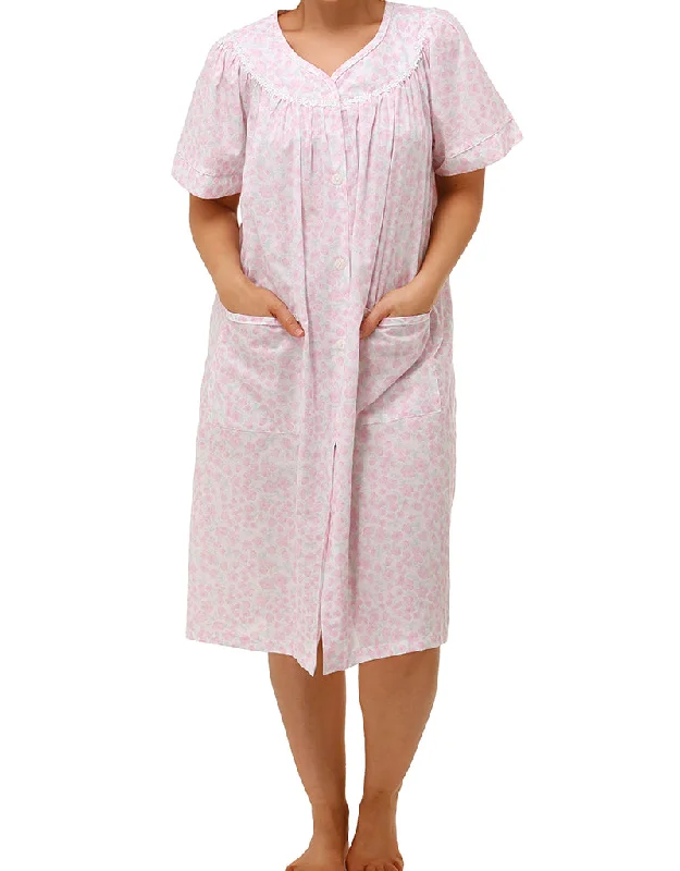 women's pajamas for those who seek cozy, all-night comfortSchrank Style SK912F Cotton Floral Brunch Coat