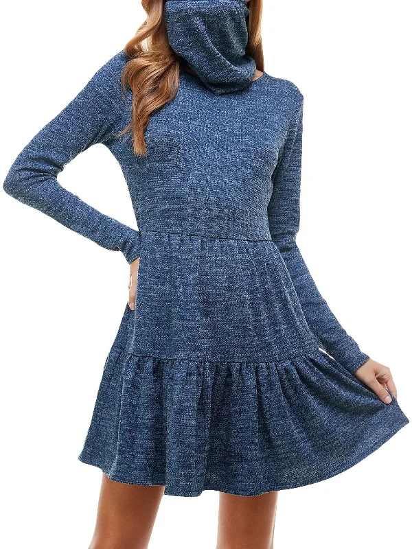 Women's Belarusian Wool SweatersJuniors Womens Tiered Short Sweaterdress