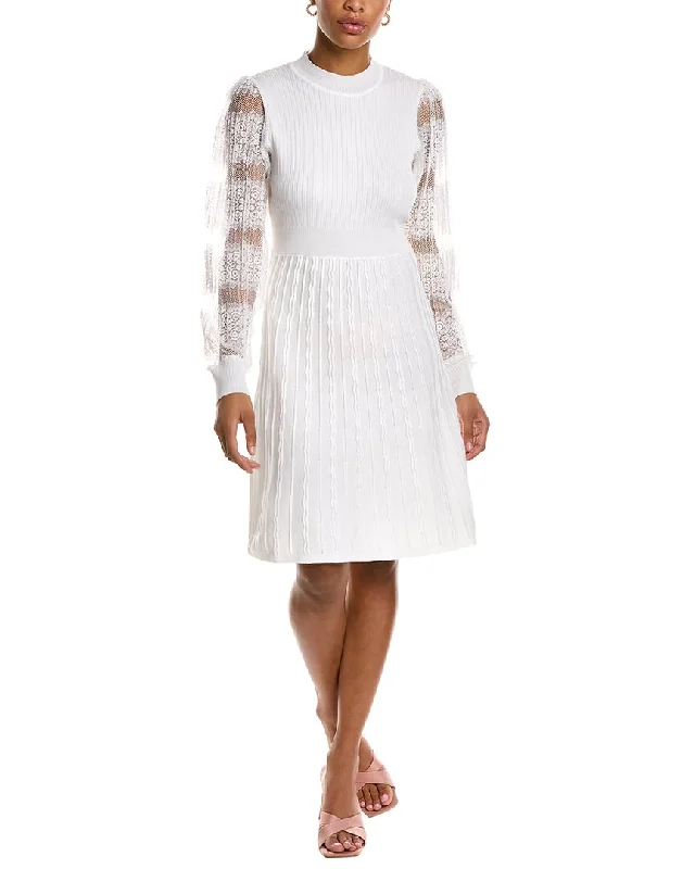 Women's Notched Collar SweatersNanette by Nanette Lepore Coco Sweaterdress