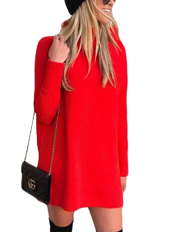 Women's Asymmetrical Hem SweatersOrniya Sweaterdress