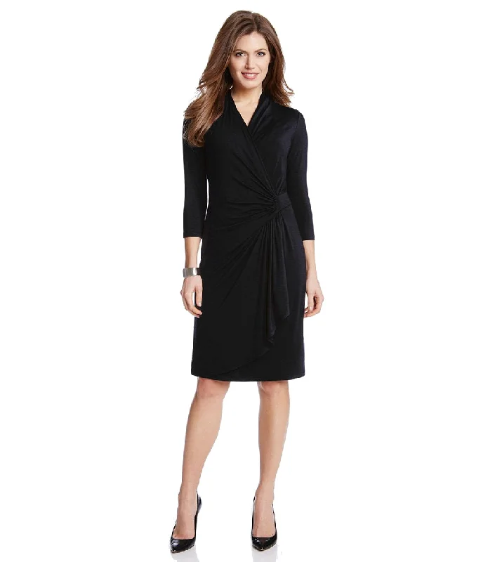 Women's Mini DressesPetite Size Cascade Wrap Dress