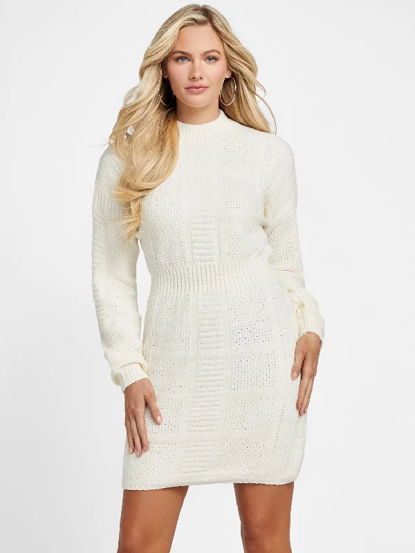 Women's Notched Collar SweatersPolly Sweater Dress