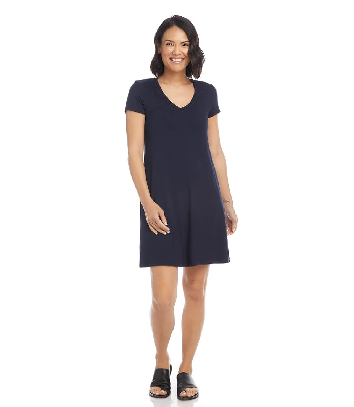 Women's Wide Collar DressesQuinn V-Neck Pocket Dress