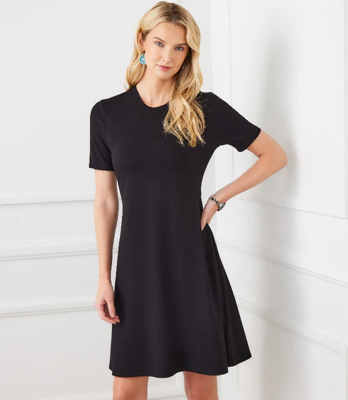 Women's Shirt Collar DressesShort Sleeve A-Line Dress