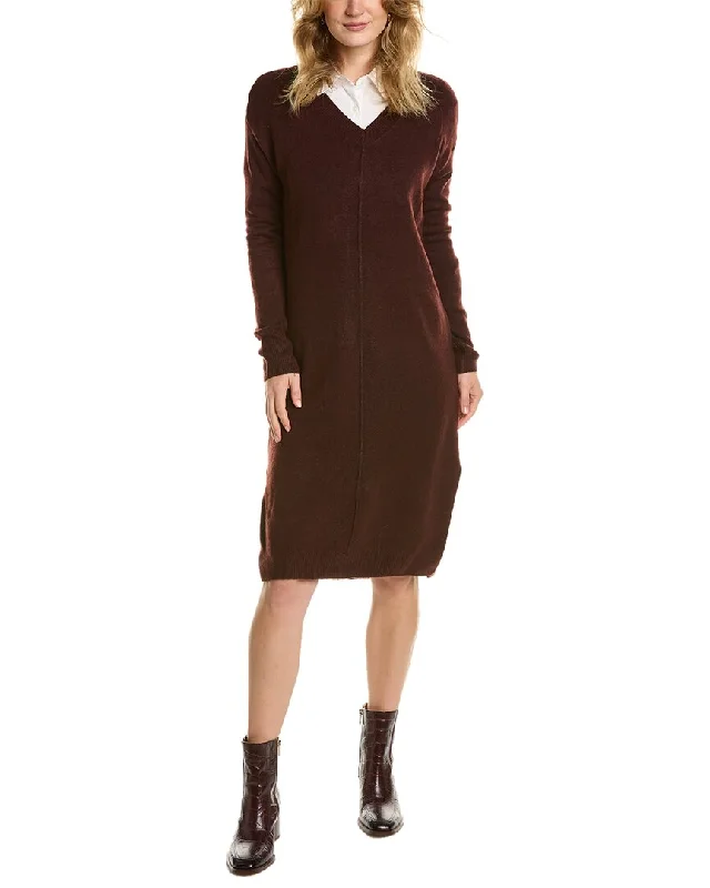 Women's Peter Pan Collar SweatersVince Camuto Side Slits Sweaterdress