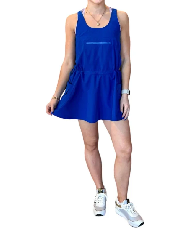 Women's Hiking ShortsAthletic With Matching Shorts Dress In Royal Blue