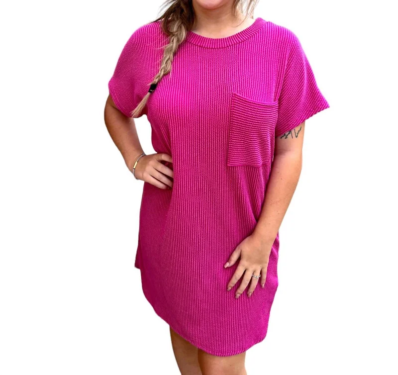 Women's Blouse with Shirt CollarMaggie Tee Shirt Dress In Orchid