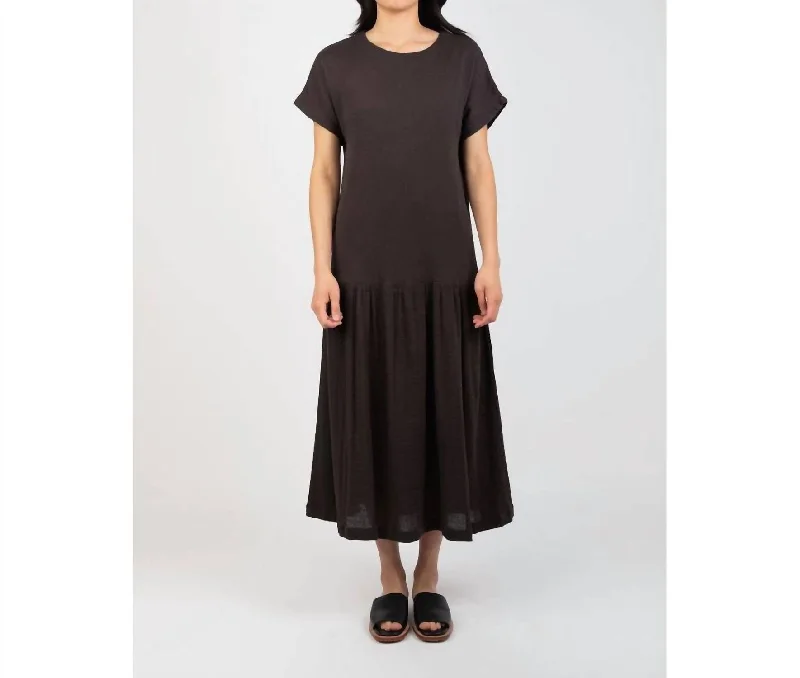 Women's Blouse with BeltTee Dress In Faded Black