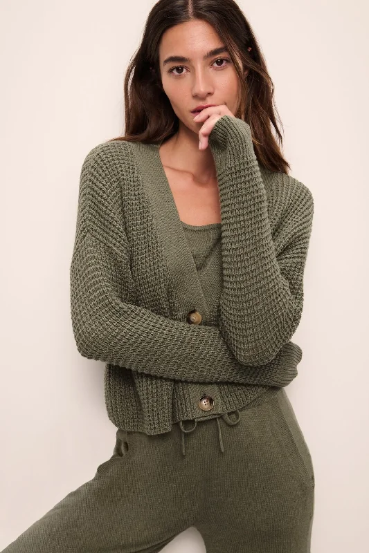 women's pajamas with a sophisticated, modern twistRecycled Sweater Cropped Cardigan