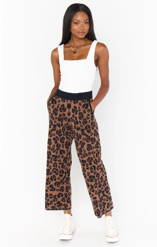 women's pajamas with a classic designSamson Lounge Pants ~ Leopard Knit