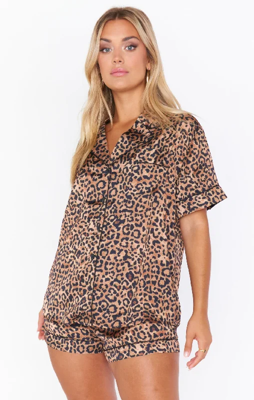 women's pajamas in solid colorsSlumber PJ Set ~ Wild Cheetah